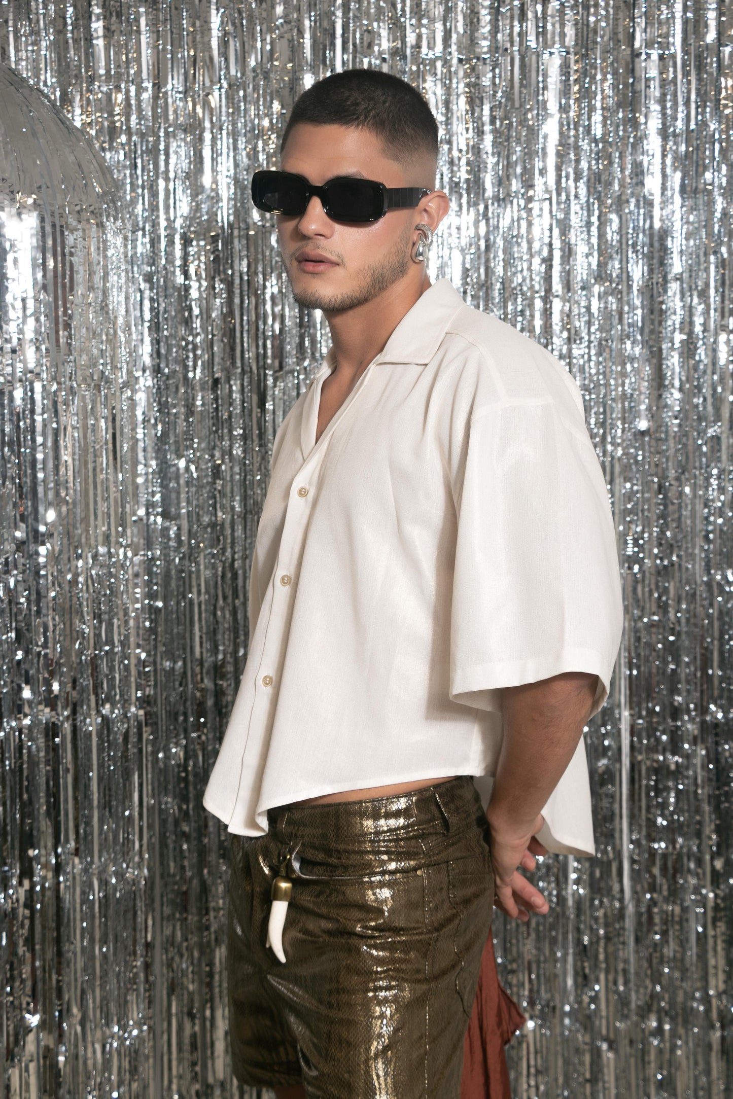 CAMISA CROP PEDRO DORADA