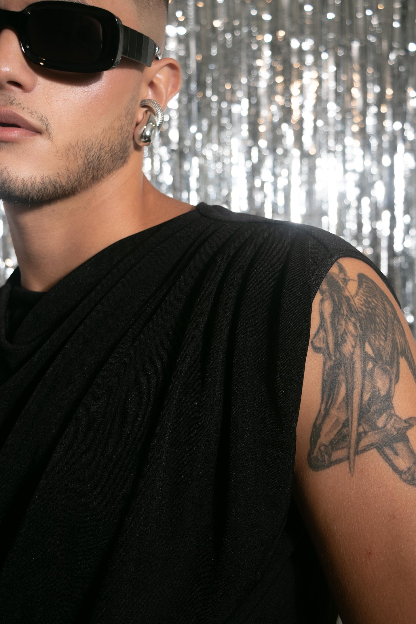 TOP DRAPEADO ANDY NEGRO