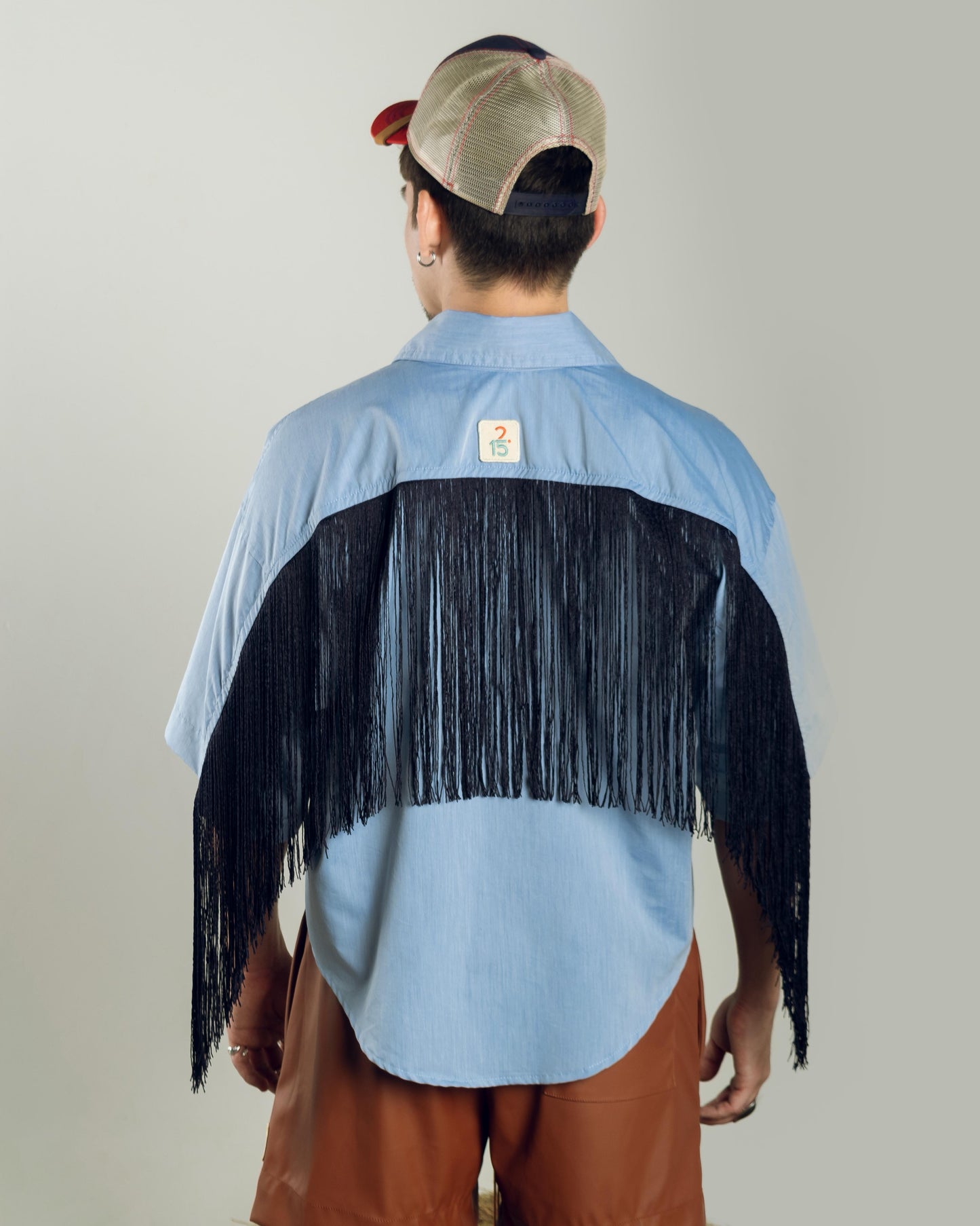 CAMISA CROP ANTONIO AZUL