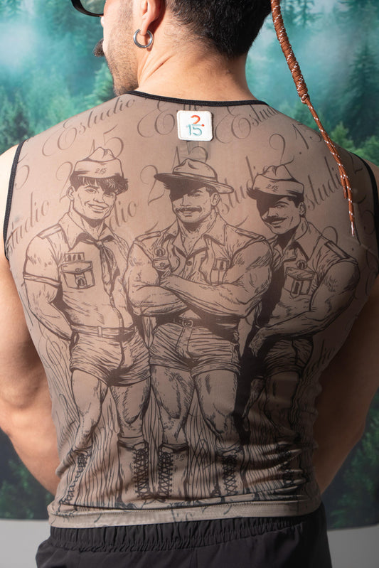MESH TANK SCOUT BOYS TAUPE