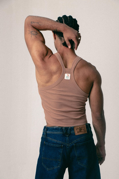 TANK TOP CROP RICARDO  CARAMELO