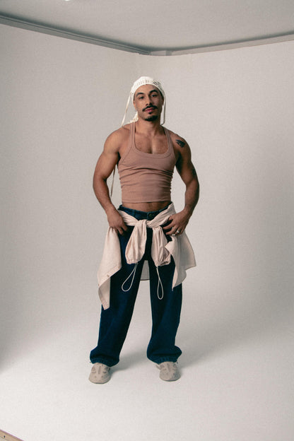 TANK TOP CROP RICARDO  CARAMELO