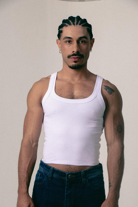 TANK TOP CROP RICARDO  BLANCO