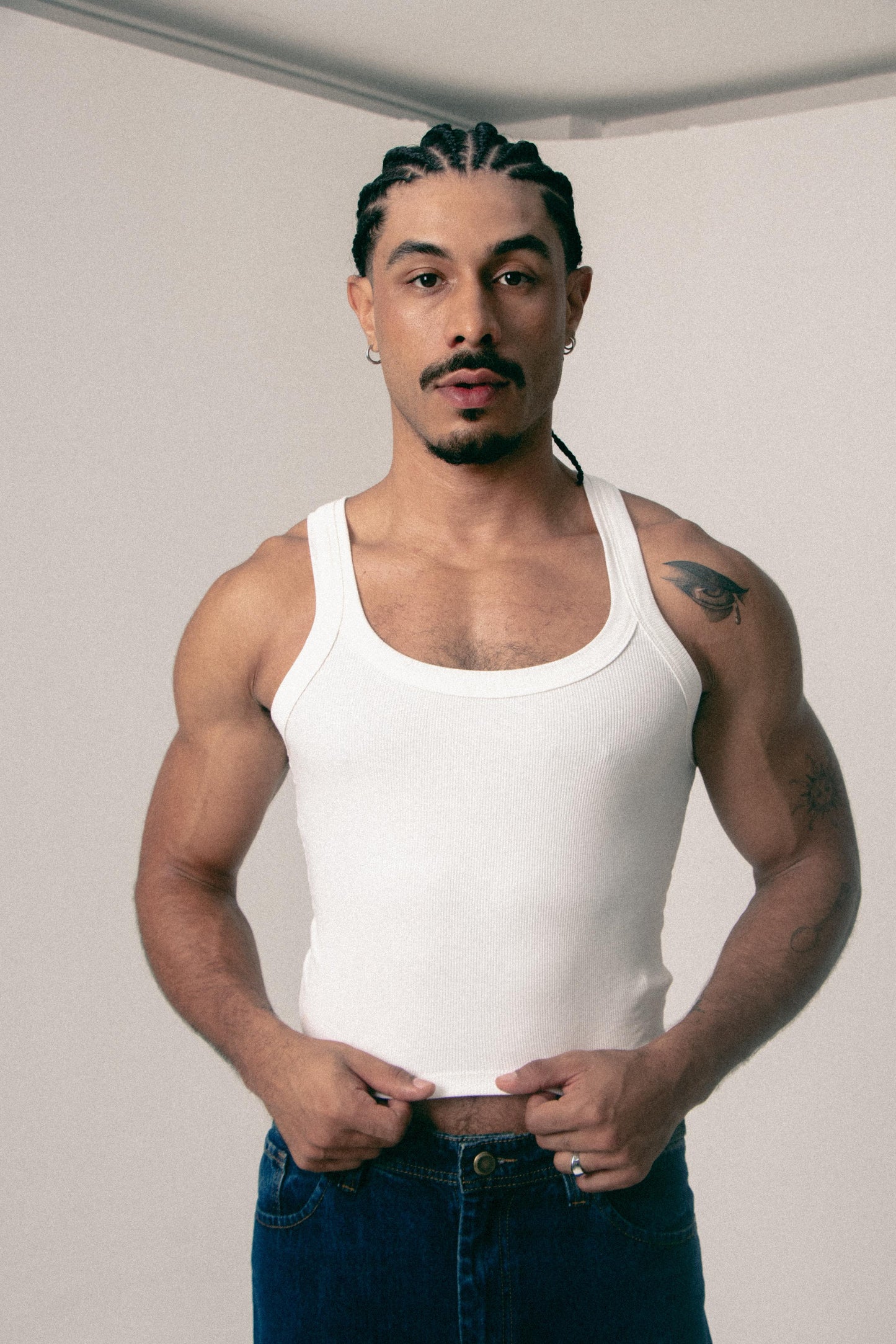 TANK TOP CROP RICARDO IVORY