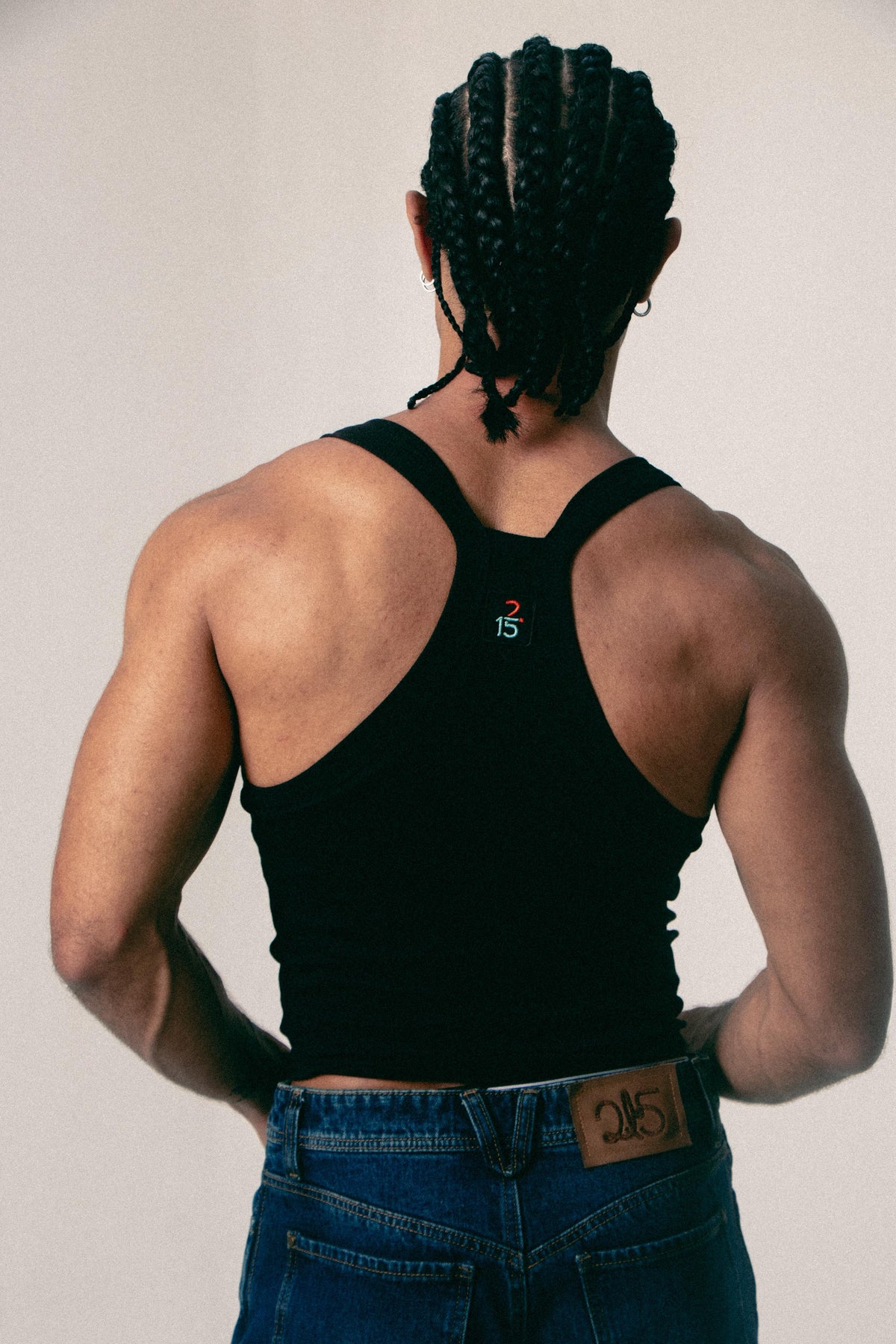 TANK TOP CROP RICARDO  NEGRO