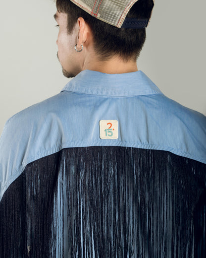 CAMISA CROP ANTONIO AZUL