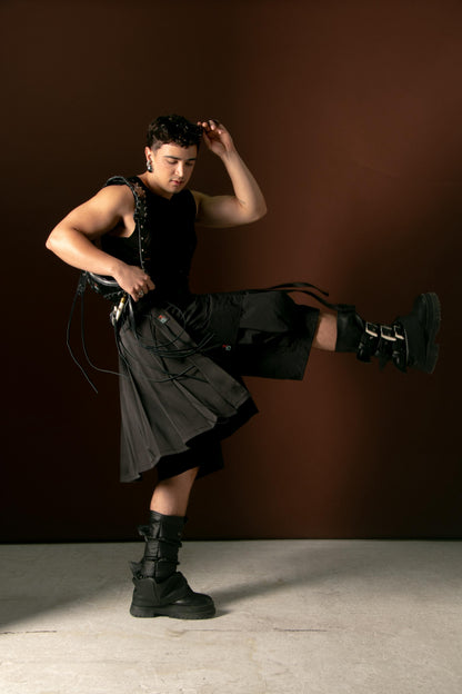 FALDA PAREO SASHA NEGRO
