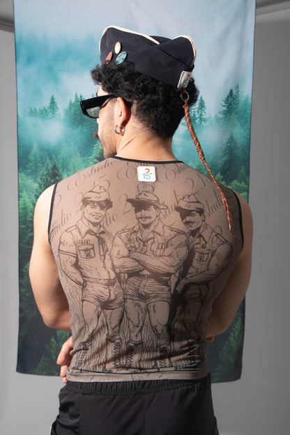 MESH TANK SCOUT BOYS TAUPE