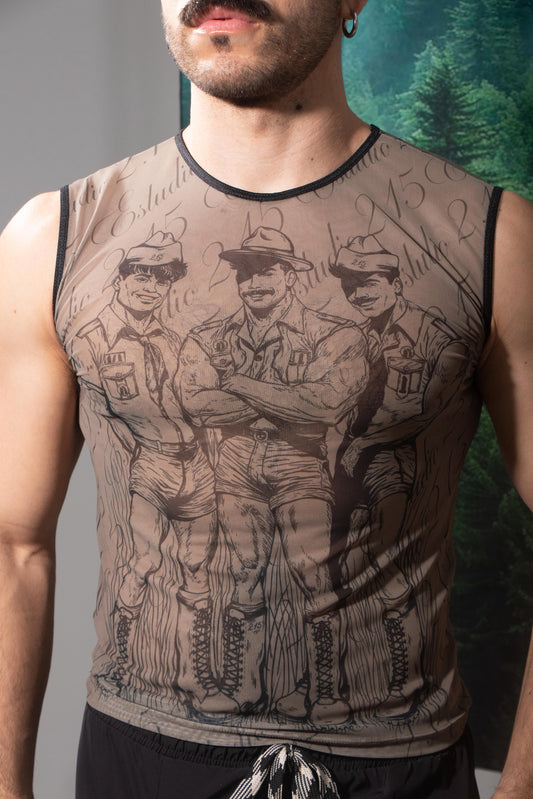 MESH TANK SCOUT BOYS TAUPE