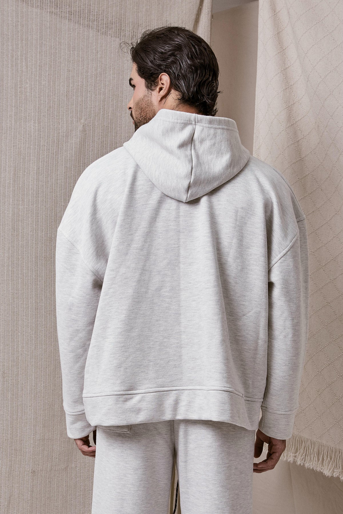 HODDIE GRIS JASPE OVERSIZE