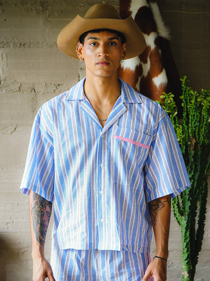CAMISA RAYAS CIELO LATINO