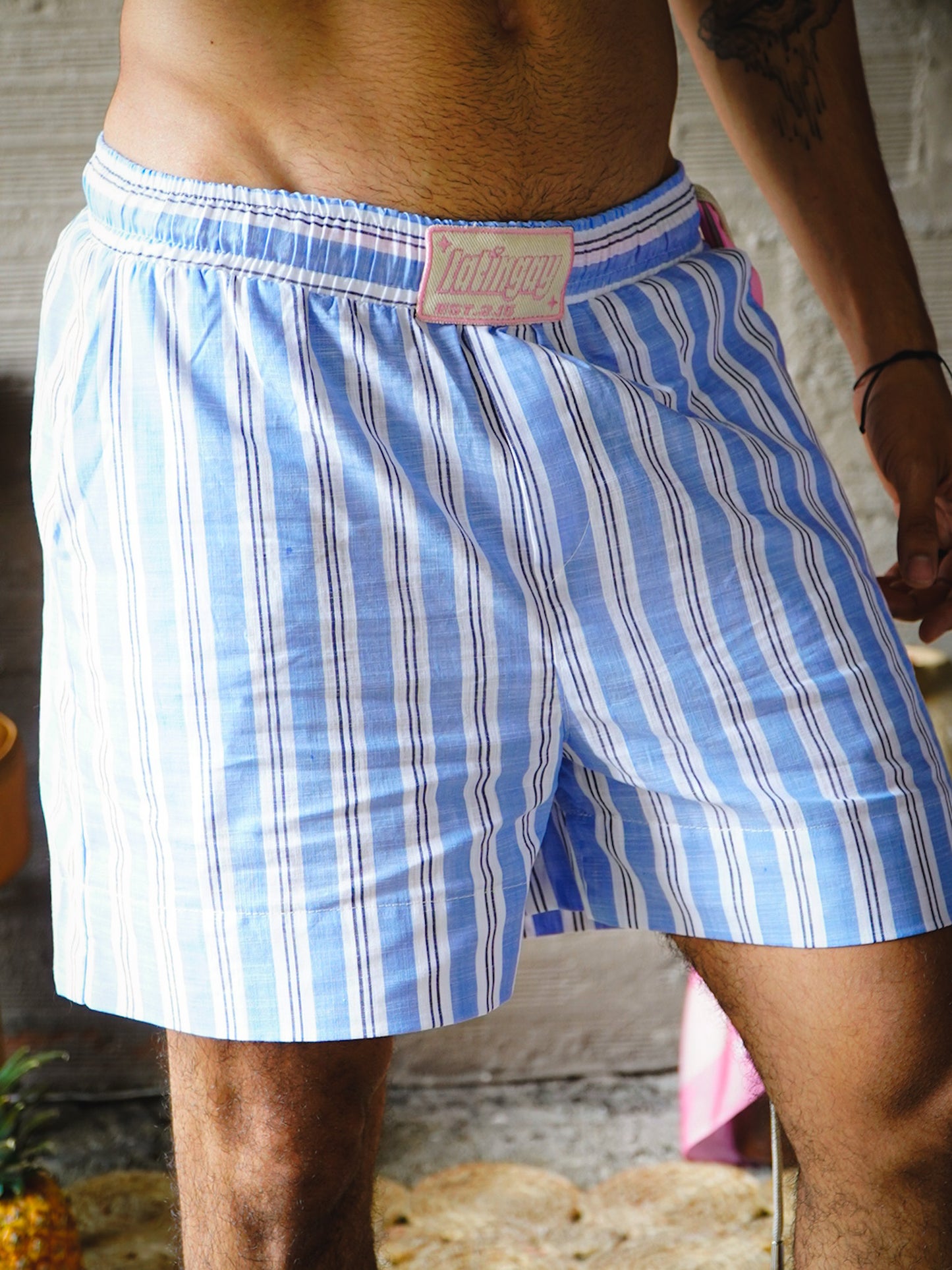 PANTALONETA RAYAS CIELO LATINO